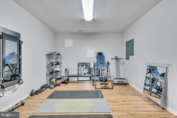 Fitness Equipment, Interior, Wood Texture Flooring