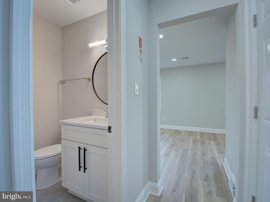Bathroom, Interior, Recessed Lighting, Wood Texture Flooring