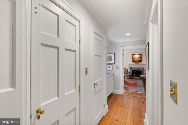 Fireplace, Interior, Recessed Lighting, Wood Texture Flooring