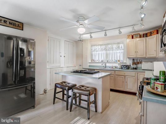 Interior, Kitchen, Wood Texture Flooring