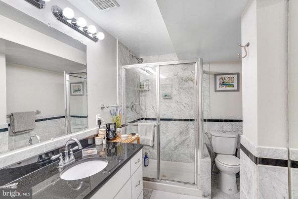 Bathroom, Glass Shower, Interior, Marble Walls