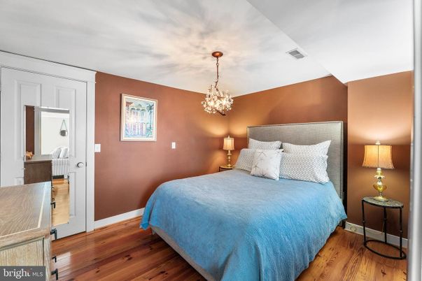 Bedroom, Chandelier, Interior, Wood Texture Flooring
