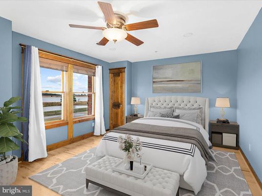 Bedroom, Interior, Water, Wood Texture Flooring