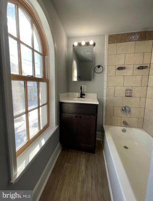Bathroom, Dual Sink Vanities, Interior, Wood Texture Flooring