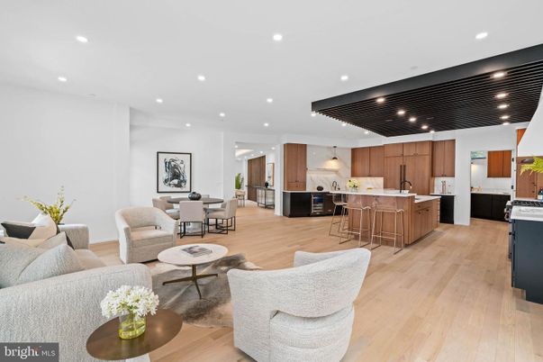 Dining room, Interior, Kitchen, Living room, Pendant Lights, Recessed Lighting, Wood Texture Flooring
