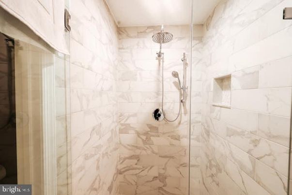 Bathroom, Glass Shower, Interior, Marble Walls