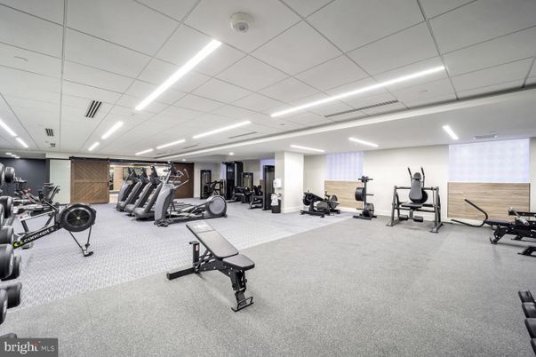 Fitness Equipment, Gym, Interior, Recessed Lighting