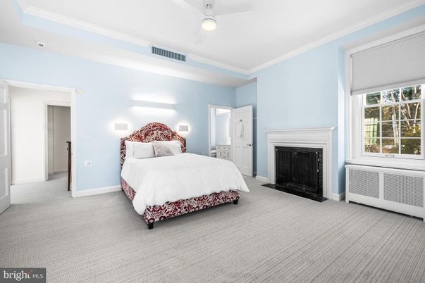 Bedroom, Fireplace, Interior