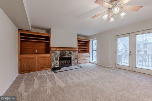Empty room, Fireplace, Interior