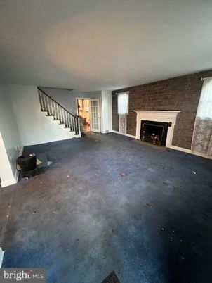 Empty room, Fireplace, Interior, Stone Walls