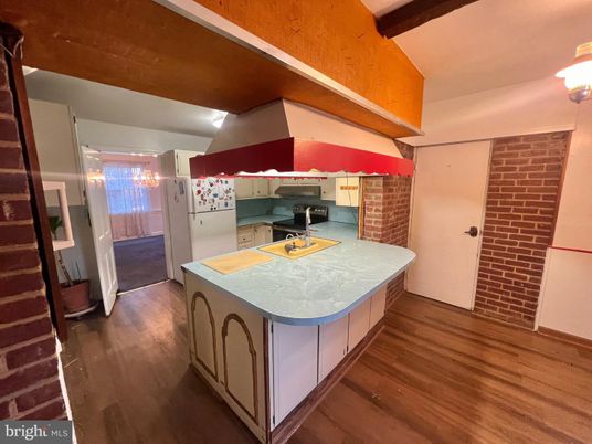Interior, Kitchen, Wood Texture Flooring