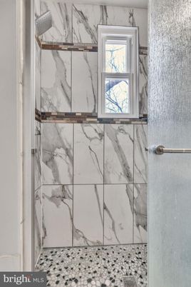 Bathroom, Glass Shower, Interior, Marble Walls