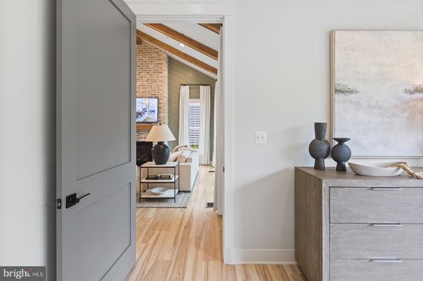 Interior, Stone Walls, Wooden Beams, Wood Texture Flooring