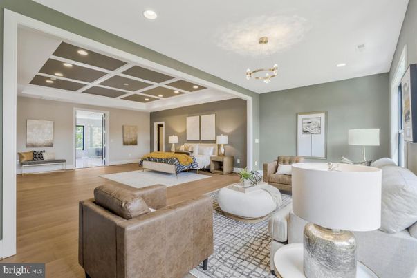 Interior, Living room, Pendant Lights, Recessed Lighting, Wood Texture Flooring