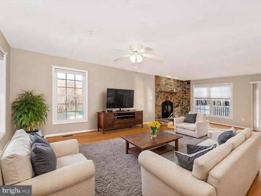 Fireplace, Interior, Living room, Stone Walls, Wood Texture Flooring