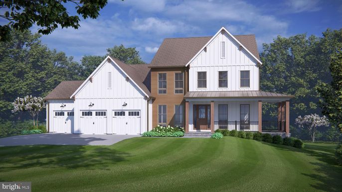 Attached, Exterior, Facade, Farmhouse