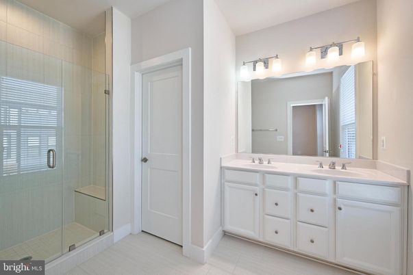 Bathroom, Dual Sink Vanities, Glass Shower, Interior