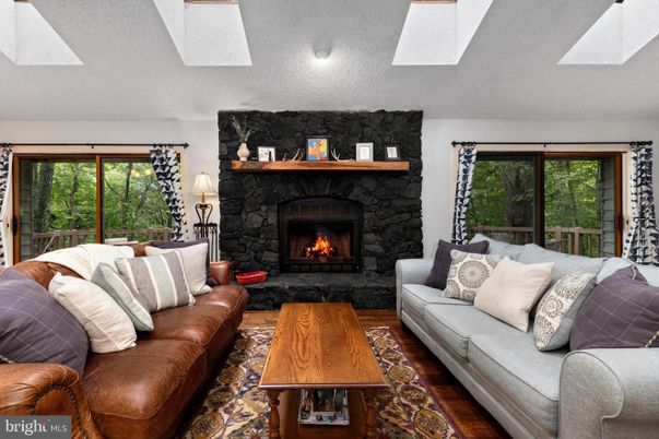 Fireplace, Interior, Living room, Wood Texture Flooring