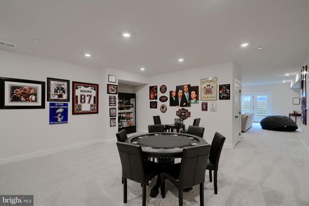 Dining room, Game Room, Interior, Recessed Lighting