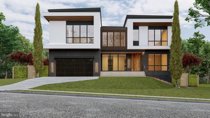 Attached, Exterior, Facade, Modern