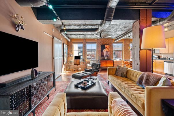 Interior, Kitchen, Living room, Stone Walls, Wood Texture Flooring