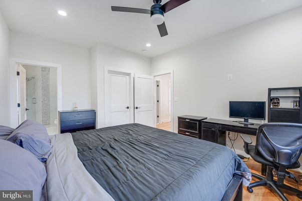 Bedroom, Home Office, Interior, Recessed Lighting, Wood Texture Flooring