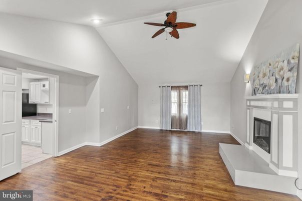 Empty room, Fireplace, Interior, Wood Texture Flooring