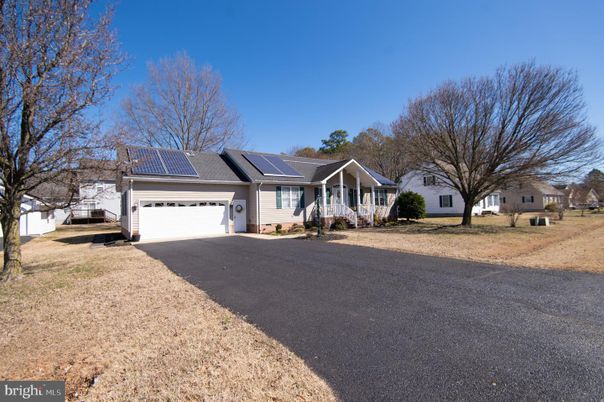 Attached, Backyard, Exterior, Facade, Solar Panels, Ranch