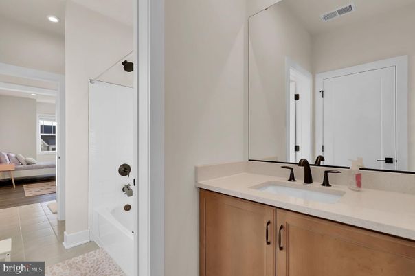 Bathroom, Interior, Recessed Lighting, Wood Texture Flooring