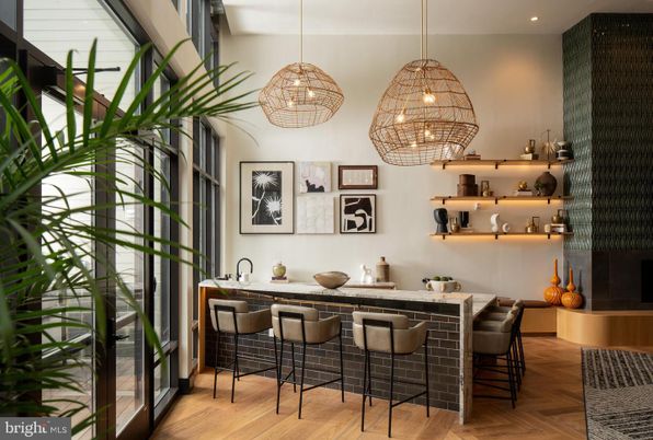 Interior, Pendant Lights, Recessed Lighting, Wood Texture Flooring