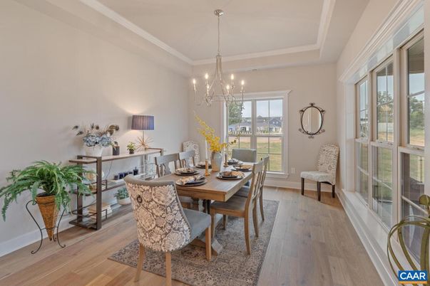 Chandelier, Dining room, Interior, Pendant Lights, Wood Texture Flooring