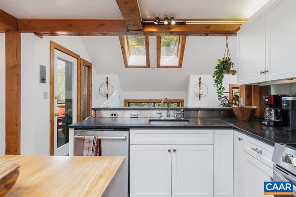 Interior, Kitchen, Stainless Steel Appliances, Wooden Beams