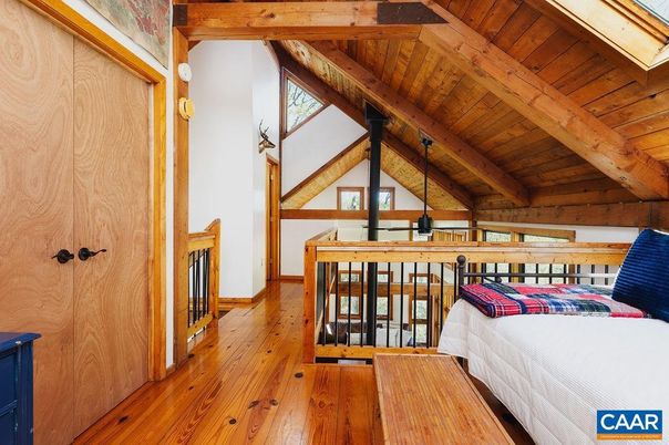 Bedroom, Interior, Wooden Beams, Wooden Ceilings, Wood Texture Flooring