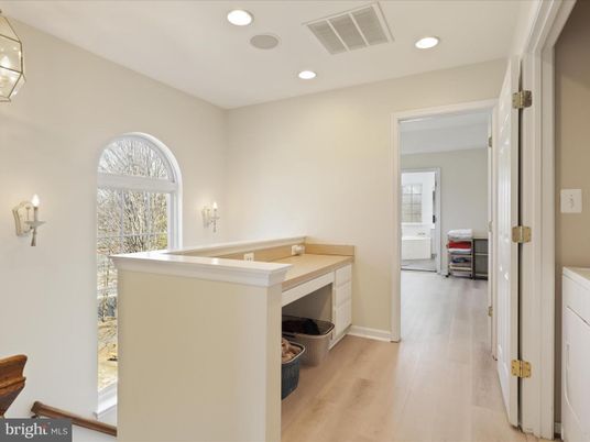Bathroom, Interior, Recessed Lighting, Wood Texture Flooring