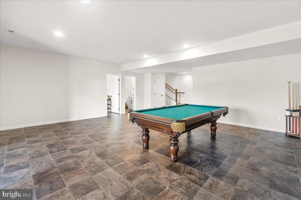 Billiard Table, Game Room, Interior, Recessed Lighting