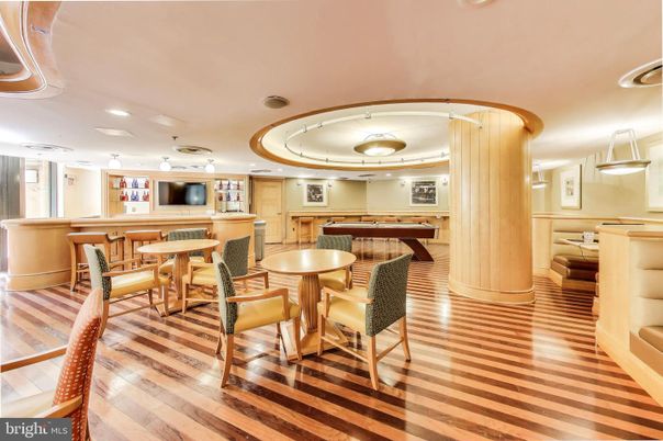 Billiard Table, Dining room, Game Room, Interior, Pendant Lights, Recessed Lighting, Wood Texture Flooring