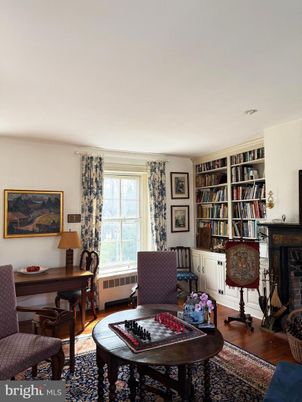 Fireplace, Home Office, Interior, Wood Texture Flooring