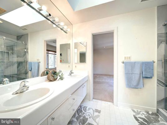 Bathroom, Dual Sink Vanities, Glass Shower, Interior, Tile Countertops
