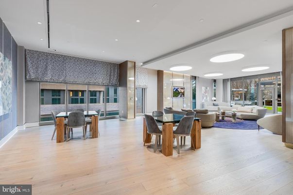 Dining room, Interior, Living room, Recessed Lighting, Wood Texture Flooring