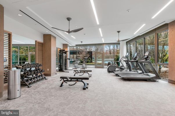 Fitness Equipment, Gym, Interior, Recessed Lighting