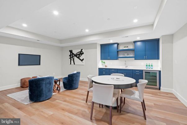 Dining room, Interior, Kitchen, Recessed Lighting, Wood Texture Flooring