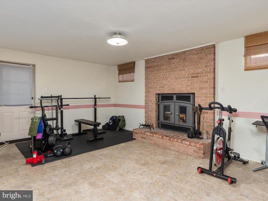 Fireplace, Fitness Equipment, Interior, Stone Walls