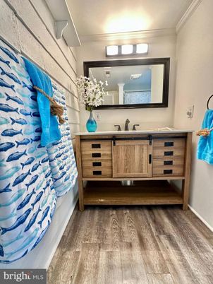 Bathroom, Interior, Wood Texture Flooring