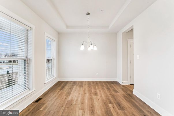 Empty room, Interior, Pendant Lights, Wood Texture Flooring