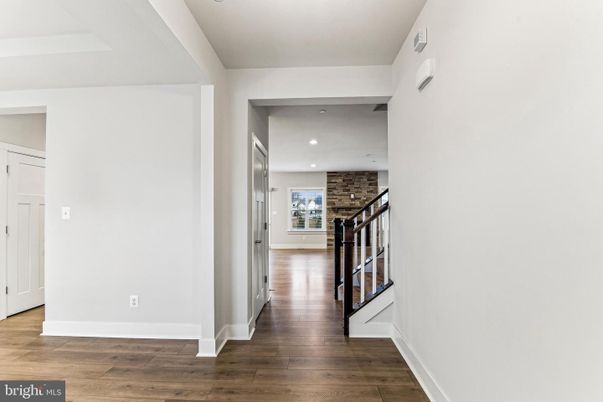 Interior, Recessed Lighting, Stone Walls, Wood Texture Flooring