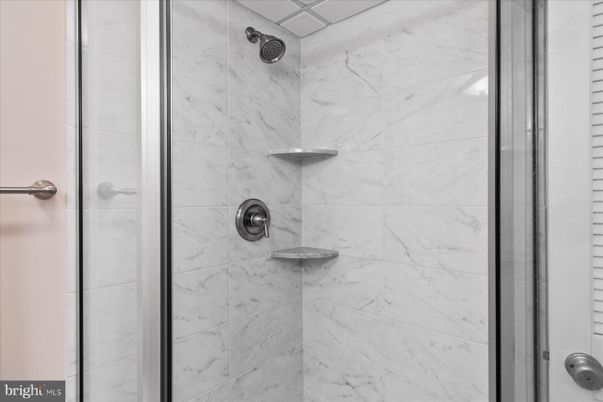 Bathroom, Glass Shower, Interior, Marble Walls
