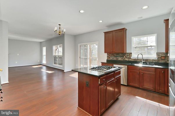 Chandelier, Interior, Kitchen, Recessed Lighting, Wood Texture Flooring