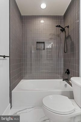 Bathroom, Glass Shower, Interior, Marble, Recessed Lighting