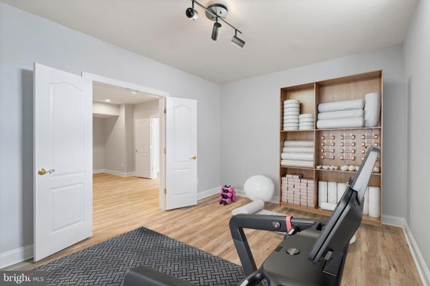 Fitness Equipment, Interior, Wood Texture Flooring