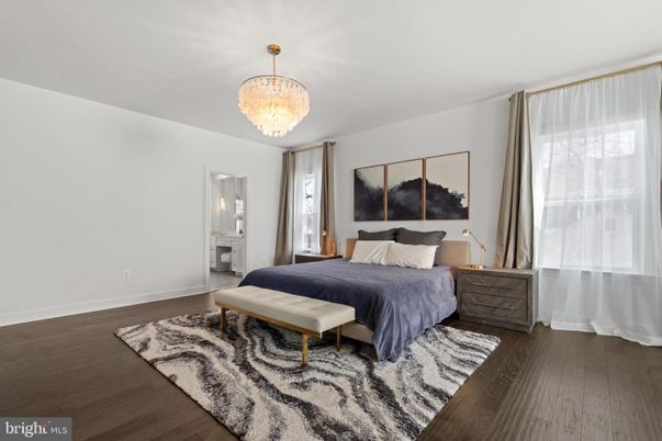 Bedroom, Chandelier, Interior, Wood Texture Flooring